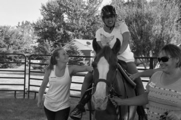 Pegasus Freedom Reins Ohio Animal Assisted Therapy Session with People with Developmental Disabilities